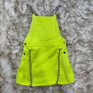 Neon Yellow Overall Romper